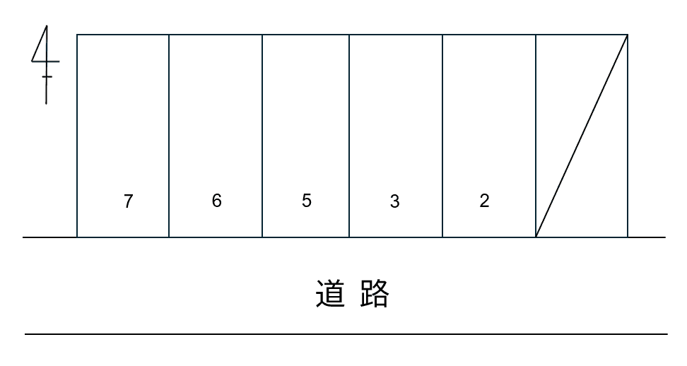 032荒子１丁目の駐車配置図