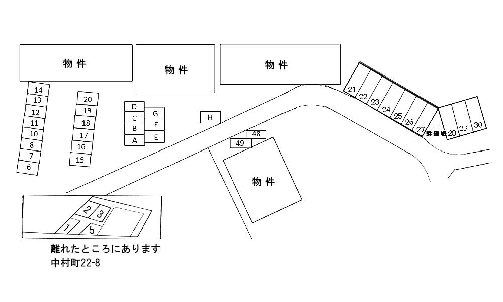 中正パーキングの駐車配置図