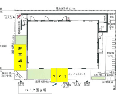 リヴシティ本羽田の駐車配置図
