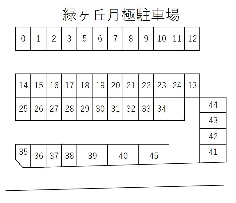 緑ヶ丘月極駐車場の駐車配置図