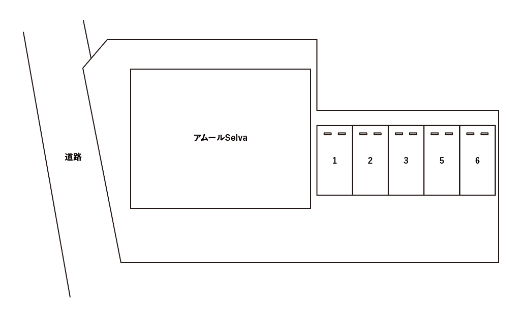アムールSelvaの駐車配置図