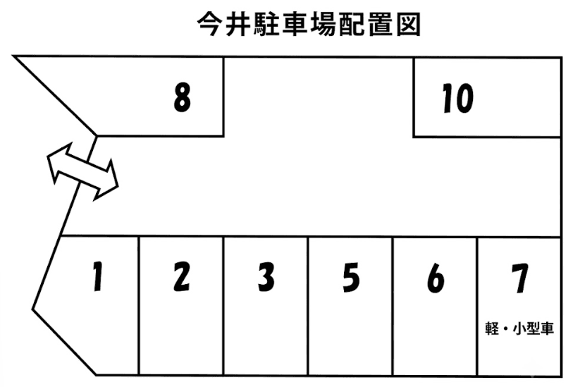 今井駐車場の駐車配置図