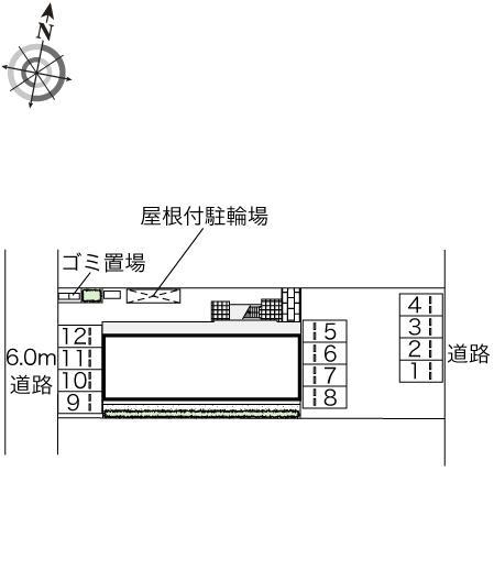 高砂Ⅱ(43187)の駐車配置図