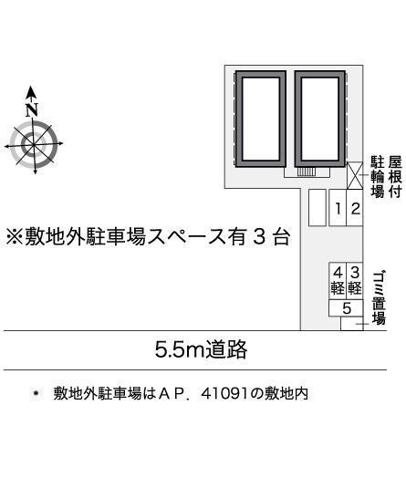 Ｄｅｅｒ　Ｆｉｅｌｄ(26046)の駐車配置図