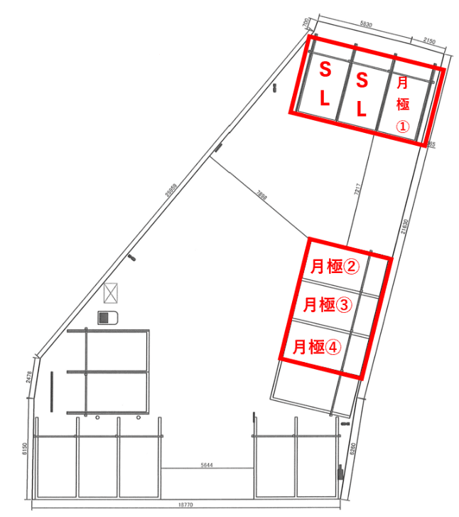 寝屋川北大利町第１の駐車配置図