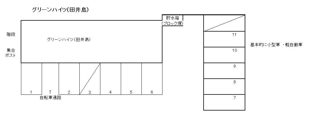 グリーンハイツの駐車配置図