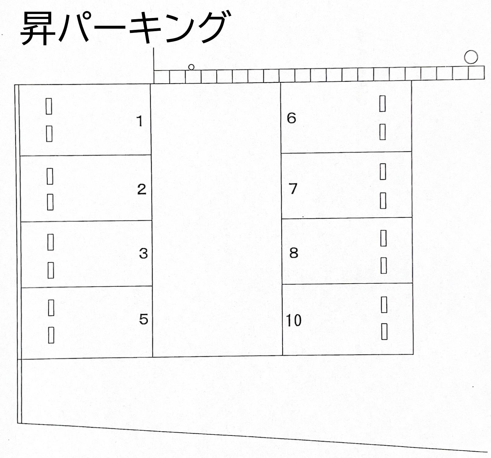 昇パーキングの駐車配置図