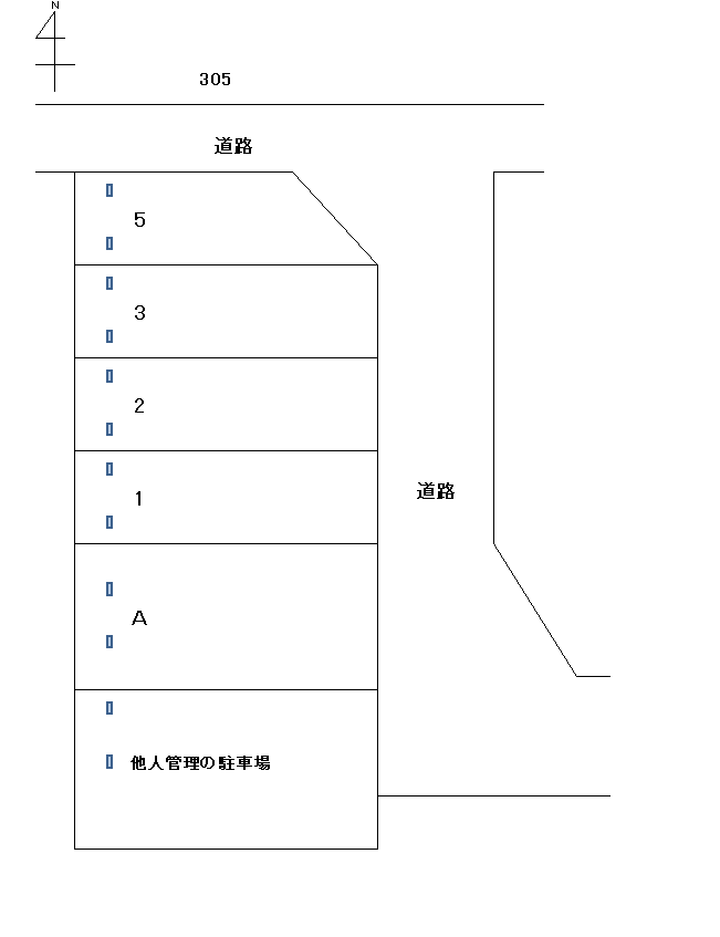 岩倉－305の駐車配置図