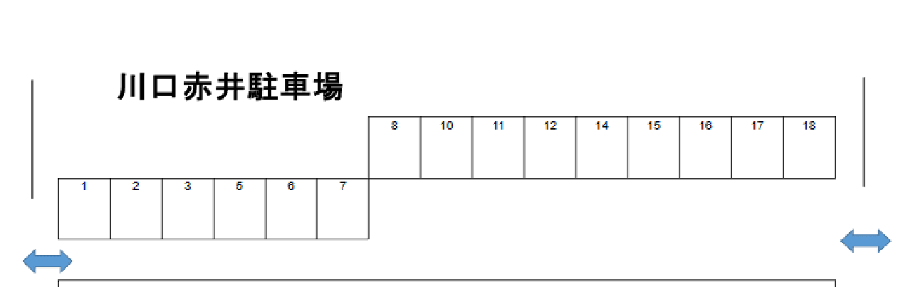 川口赤井駐車場の駐車配置図