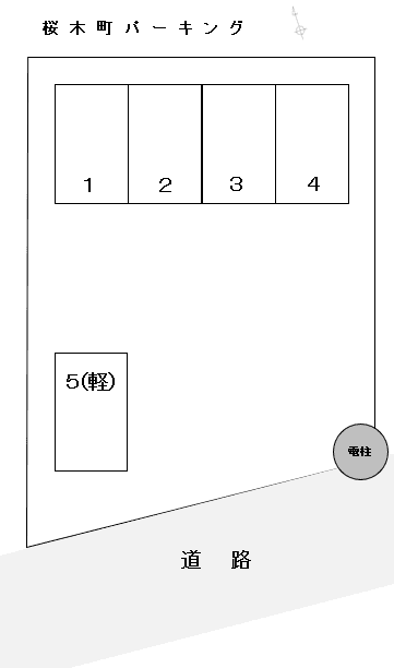 桜木町パーキングの駐車配置図
