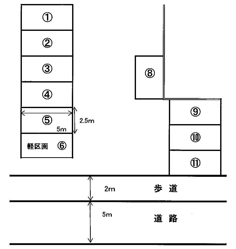 ヴィリジアンタワー駐車場の駐車配置図