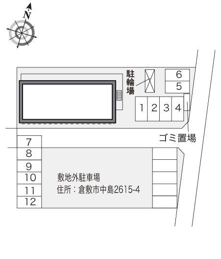 ディアコート中島Ⅱ(28267)の駐車配置図