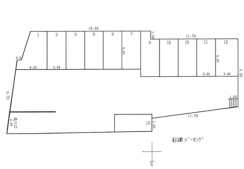 石津 ﾊﾟｰｷﾝｸﾞの駐車配置図