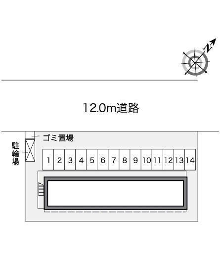 サニーハウスうるまⅢ(25649)の駐車配置図