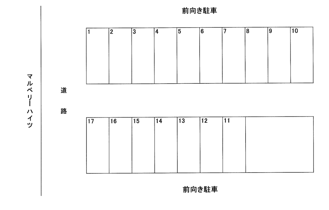菊池第１駐車場の駐車配置図