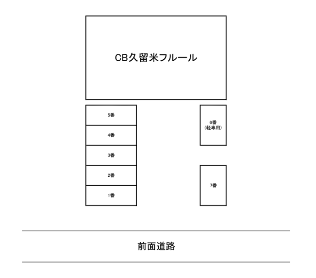 CB久留米ﾌﾙｰﾙの駐車配置図