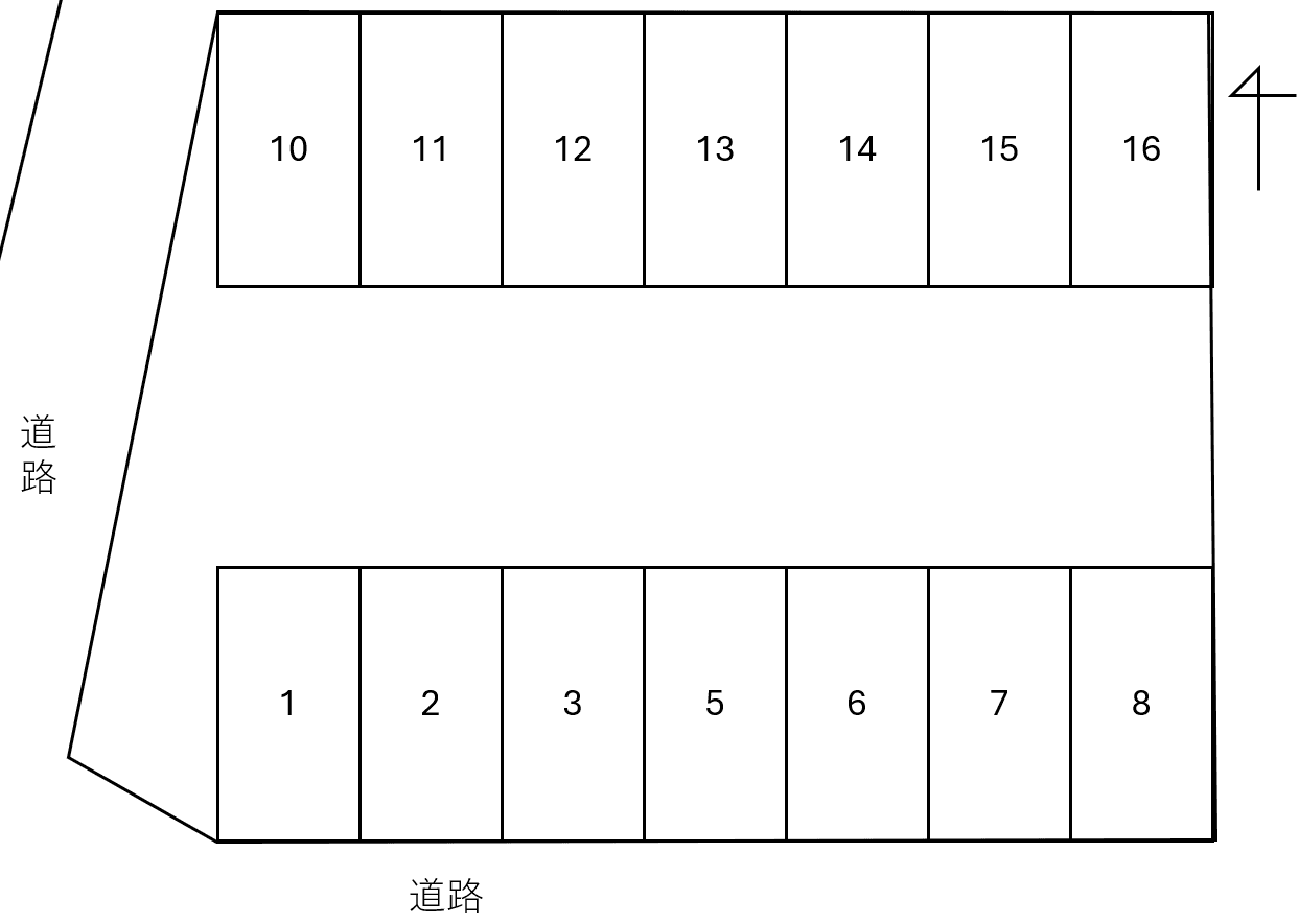 平井駐車場の駐車配置図