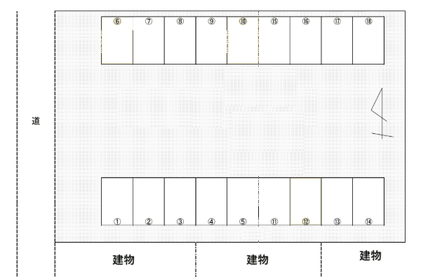 池田パーキングⅡの駐車配置図