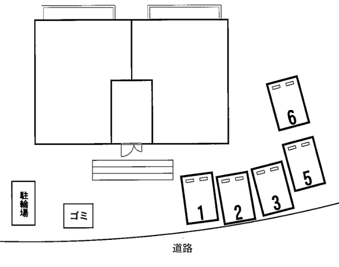 ラディッシュコート駐車場の駐車配置図