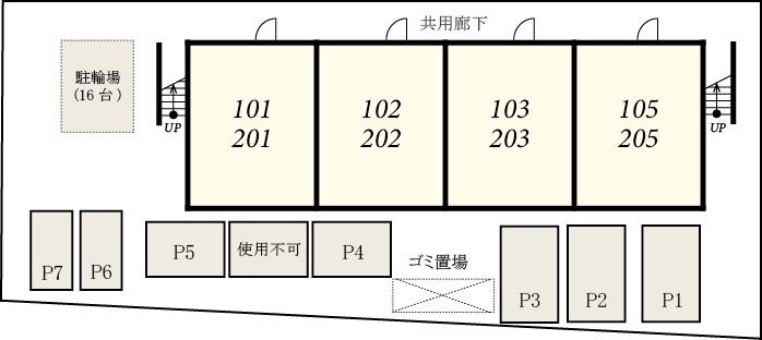 キナリエの駐車配置図