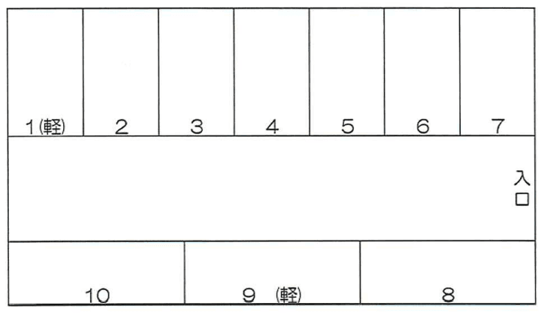 白百合駐車場第一の駐車配置図