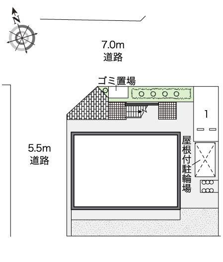 ヴィラ曽根Ｃ(44349)の駐車配置図