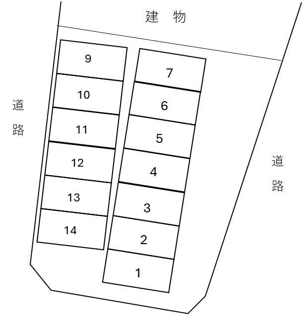 栄町月極第二の駐車配置図