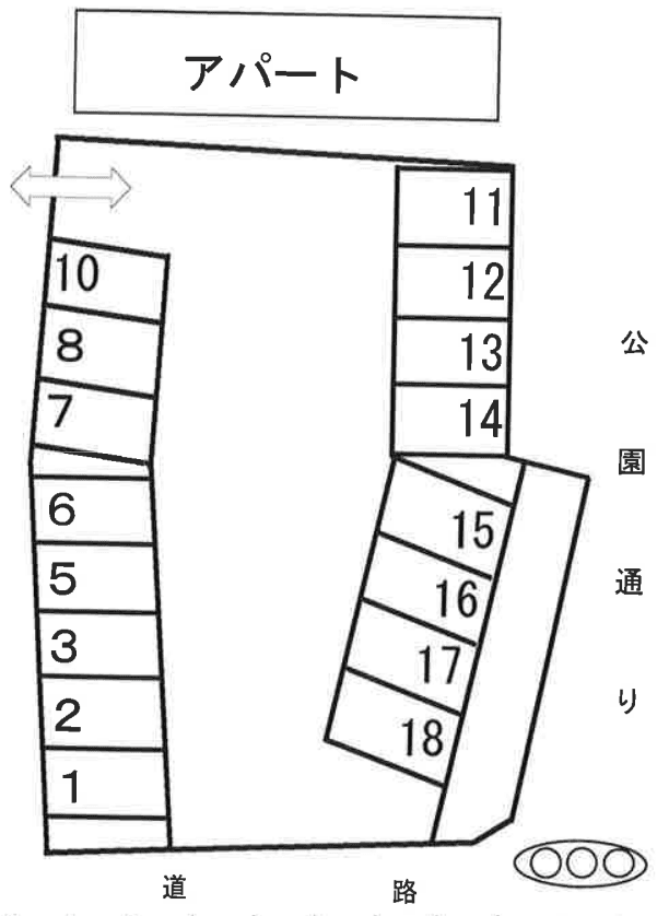 グリーンパーキングＡの駐車配置図