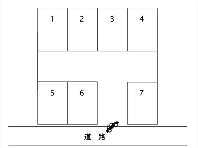 岡田駐車場の駐車配置図