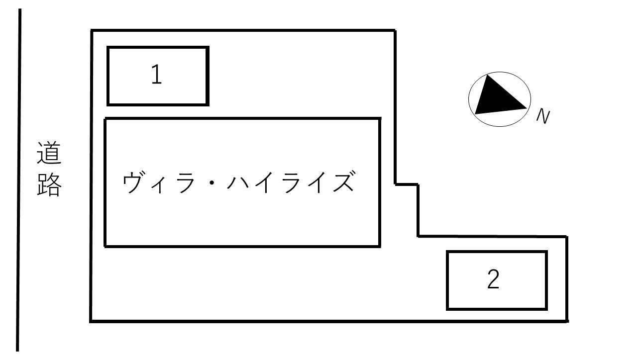 ヴィラ・ハイライズ駐車場の駐車配置図