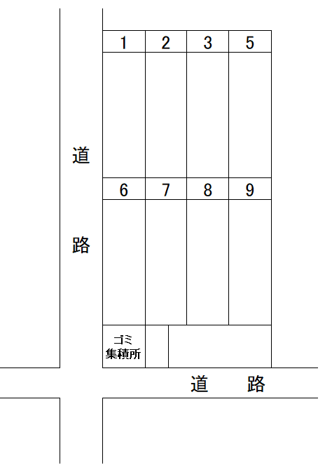 さくら駐車場の駐車配置図