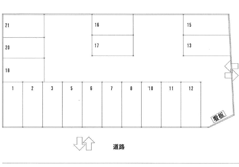 鈴村パーキング3の駐車配置図