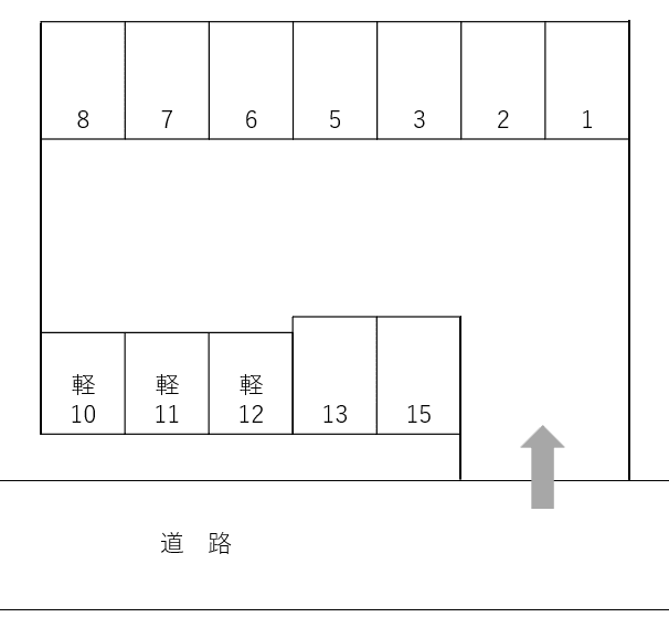 おぐら駐車場の駐車配置図