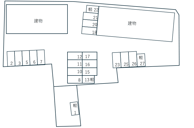 Ｇｒａｎｄ　Ｃｈａｒｉｏｔ　Ａの駐車配置図