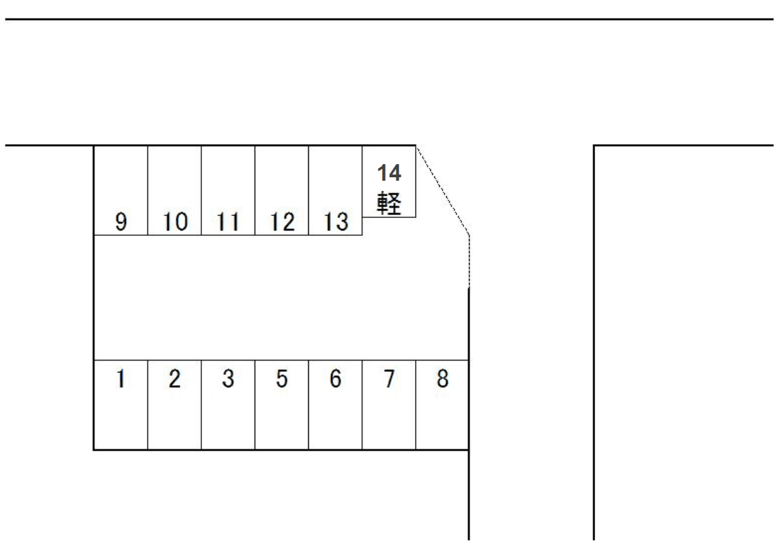 第２K・Iガレージの駐車配置図
