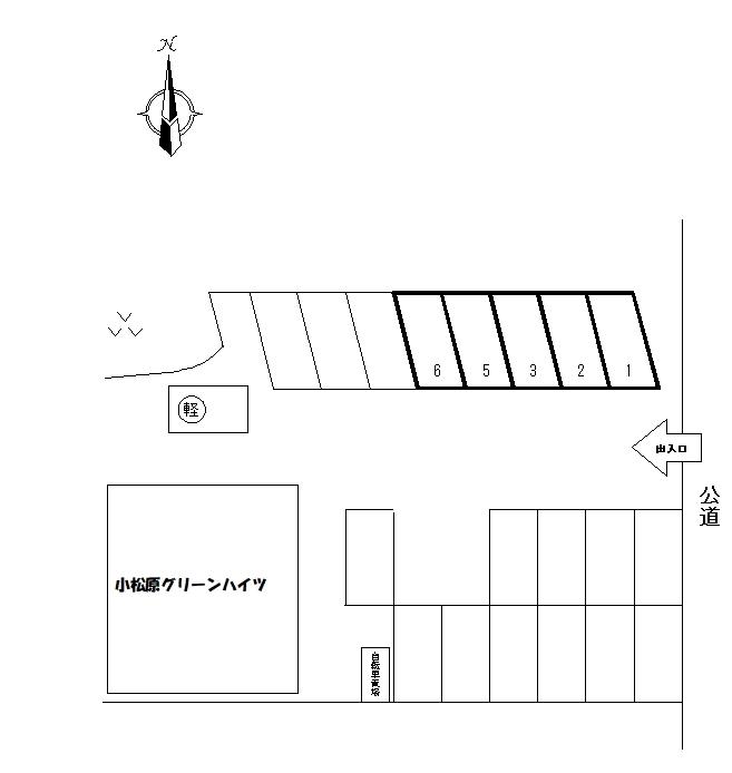 浅見第一駐車場の駐車配置図
