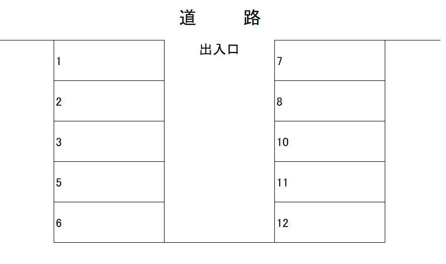 富士見台6430652駐車場の駐車配置図