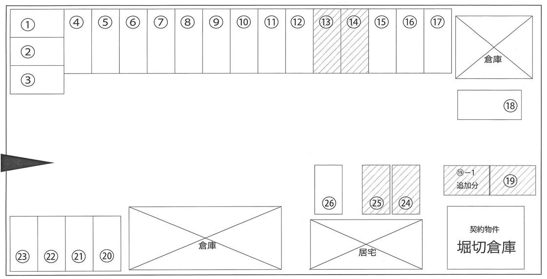 堀切駐車場の駐車配置図