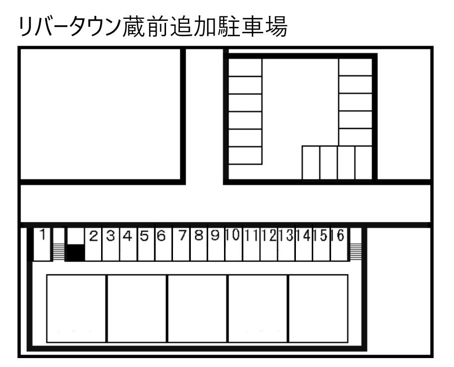 リバータウン蔵前追加駐車場の駐車配置図