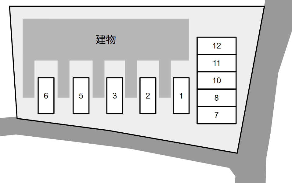Ｏｃｅａｎ　ｃｕｒｒｅｎｔ別駐車場の駐車配置図