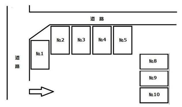 塙桜ヶ丘駐車場の駐車配置図
