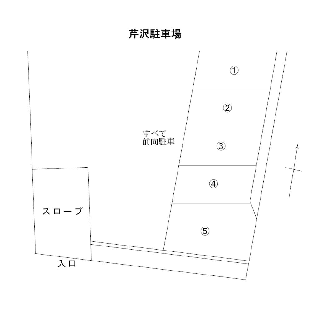 芹沢駐車場の駐車配置図