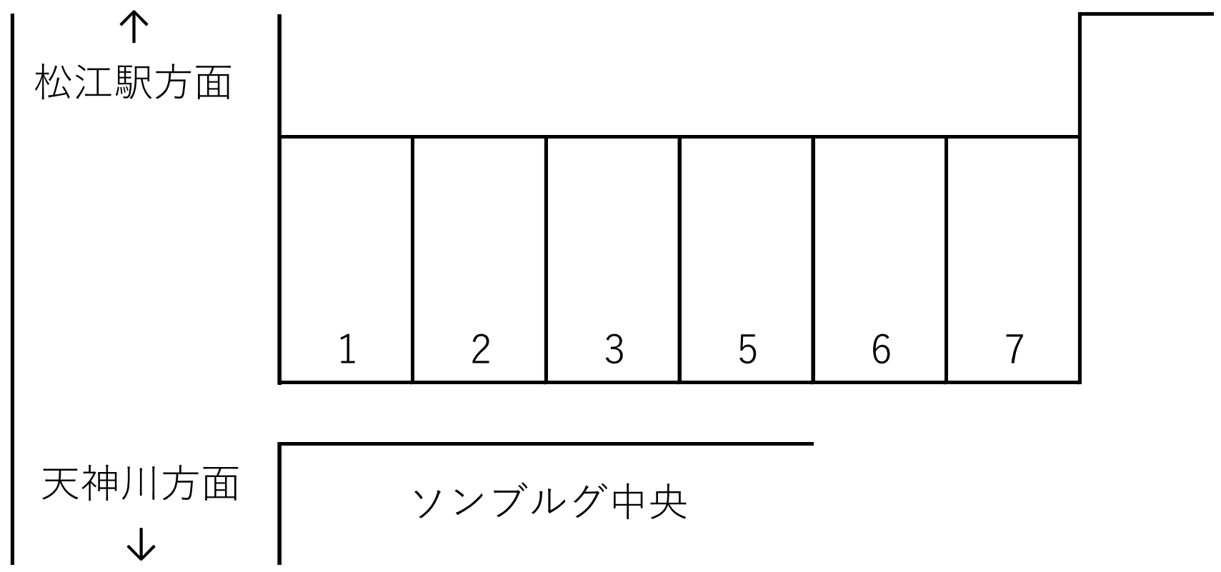 舟木駐車場の駐車配置図