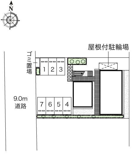 サンブリッジ(45257)の駐車配置図