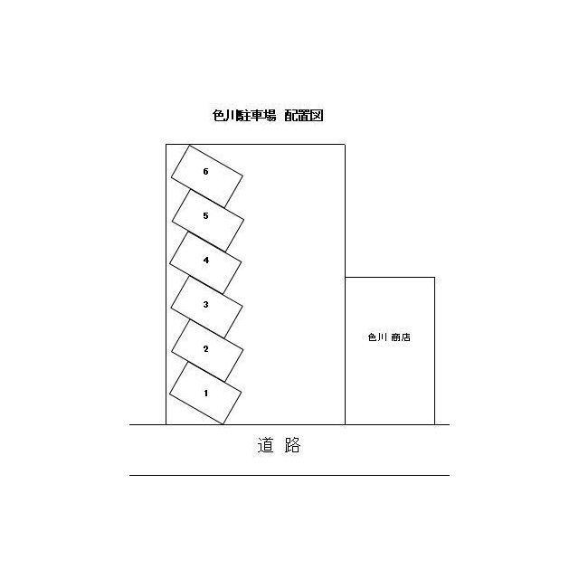色川駐車場の駐車配置図