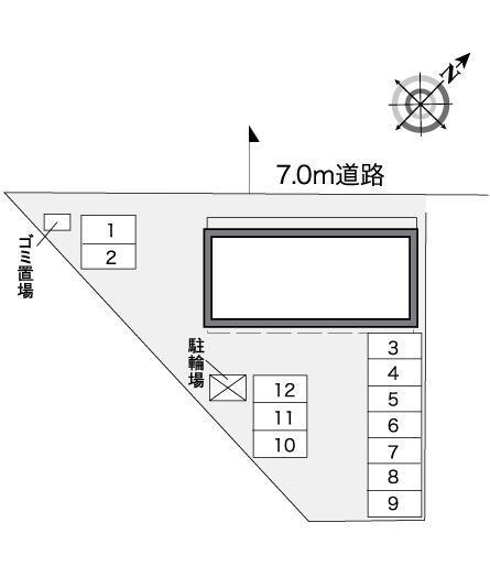 りばぁーらぶⅡ(25179)の駐車配置図