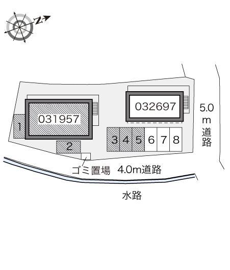 ヴィラージュ(31957)の駐車配置図