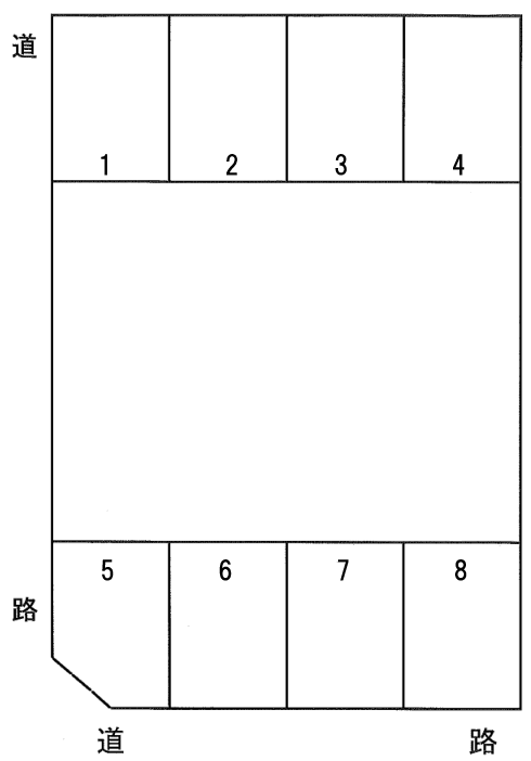 村松3248-17駐車場の駐車配置図