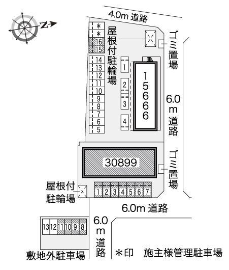 セジュールⅢ(30899)の駐車配置図