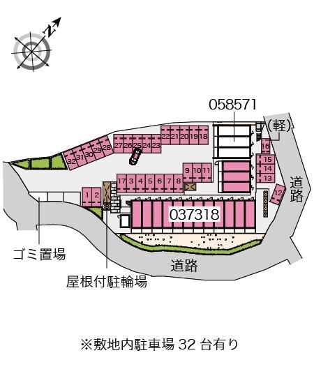 セレーノ香椎駅東(37318)の駐車配置図